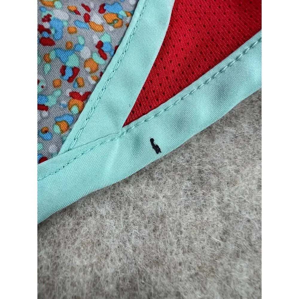 Nike Confetti Print Blue Red Gray Tempo Shorts Girls Small